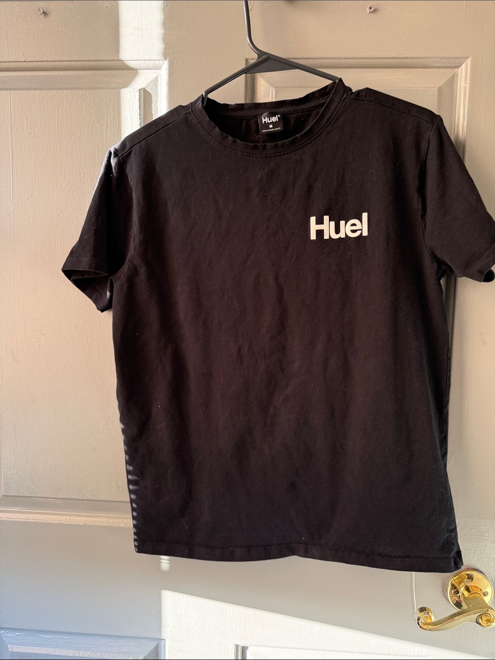HUEL Black Short Sleeve Tee with White Huel Chest Logo